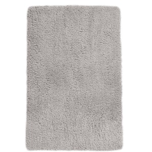 GHDG Solid Shag Grey 8 ft. x 10 ft. Plush Soft Area Rug