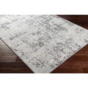 Yamikani Gray 5 ft. 3 in. x 7 ft. 3 in. Abstract Distressed Area Rug