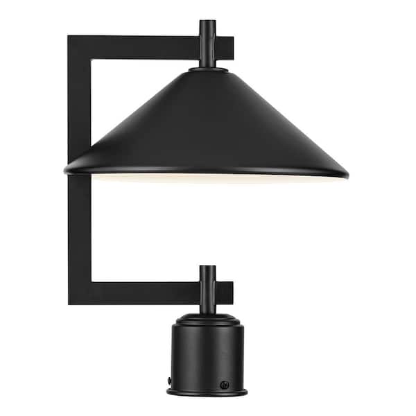 KICHLER Ripley 1-Light Black Aluminum Hardwired Waterproof Outdoor