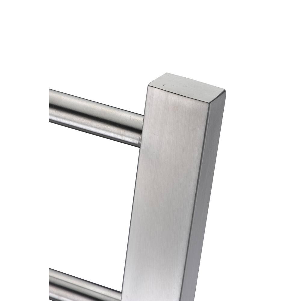 Brushed Nickel 6-Bar Stainless Steel Floor Towel Warmer