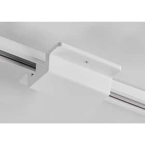 White Single Circuit H Type Track Lighting Rail Floating Canopy Connector Easy Install Accessory Cover