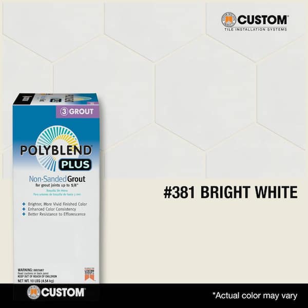 Polyblend Plus #381 Bright White 10 lb. Unsanded Grout