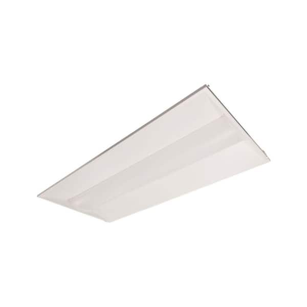 2X4 White Integrated LED Troffer Retrofit Kit Selectable Wattage & CCT 3500-5000K for Office School Retail Space(2-Pack)