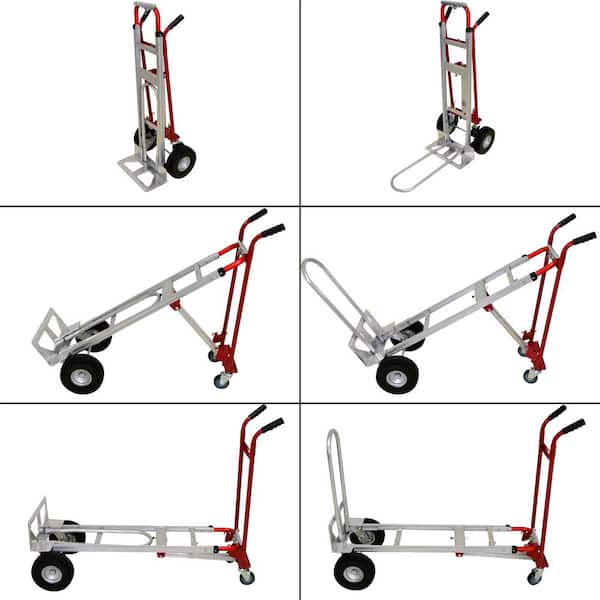 Milwaukee 800-lb 4-Wheel Steel Convertible Hand Truck in the Hand Trucks &  Dollies department at
