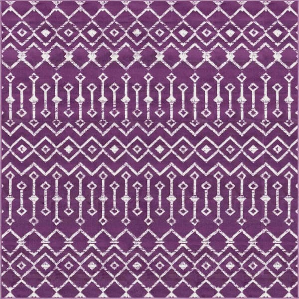 Moroccan Trellis Mamounia Violet 6 ft. x 6 ft. Area Rug