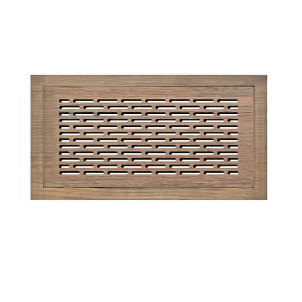Duct Opening Size 4x12 - Overall Size 7x15 Industrial Design Hardwood Floor Register Flush Mount with Installation Box
