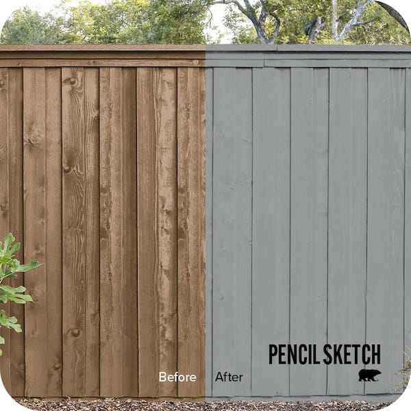 5 gal. #N500-4 Pencil Sketch Solid Color House and Fence Exterior Wood Stain