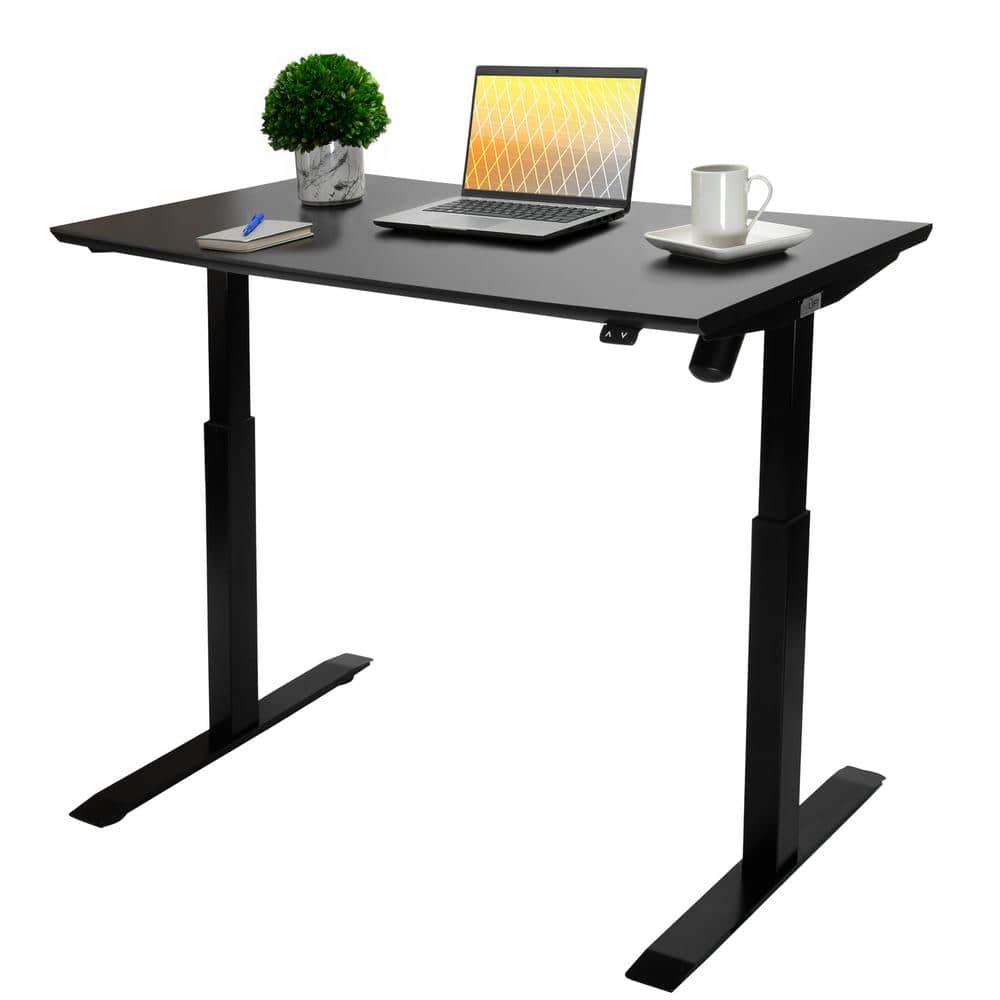 Seville Classics airLIFT 47 in. Black Steel Electric SitStand Desk
