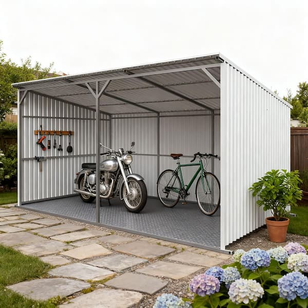 Mondawe 20 ft. W x 12 ft. D Single Garage Metal Shed, Heavy-Duty
