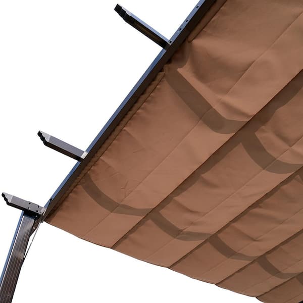 10 ft. x 10 ft. x 8 ft. Aluminum Backyard Gazebo Canopy with Water and UV Resistant Fabric Shelter and Durable Design