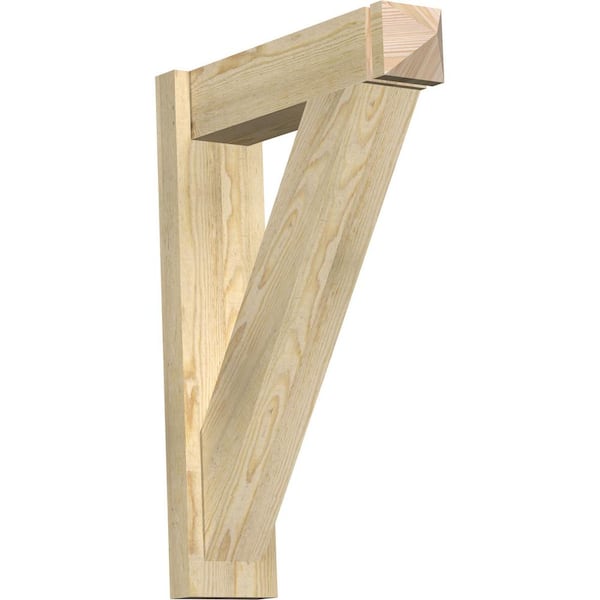 Ekena Millwork 6 in. x 30 in. x 22 in. Douglas Fir Traditional Arts and Crafts Rough Sawn Outlooker