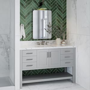 Magnolia 54 in. W x 21.5 in. D x 34.5 in. H Bath Vanity Cabinet without Top in Grey