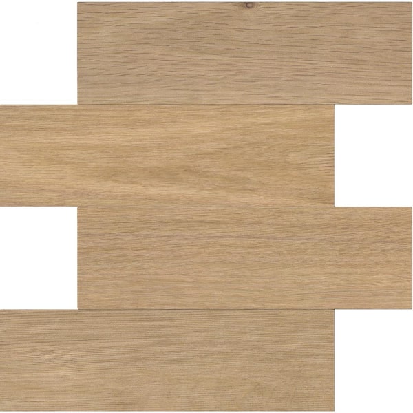 WallPOPs Faux Wood Natural 6 in. x 6 in. SPC Peel and Stick Wall Tile Sample