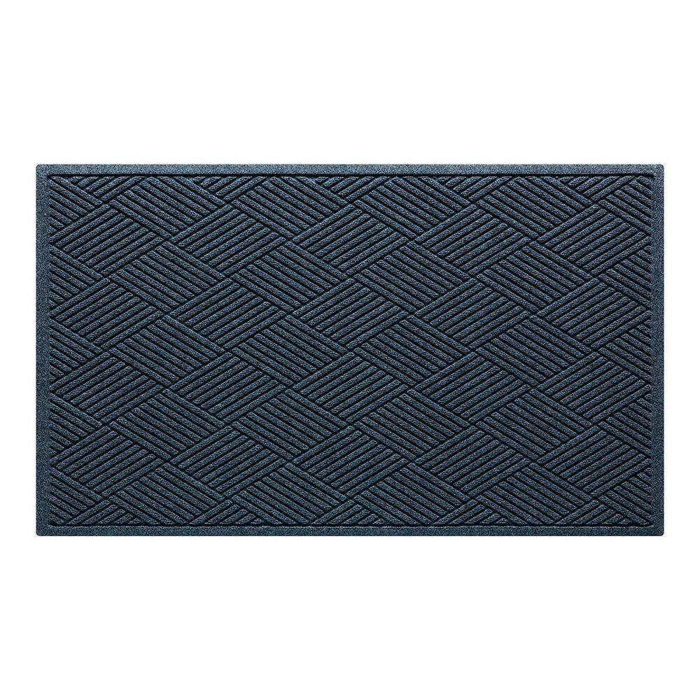 Waterhog Diamonds 35 in. x 59 in. PET Polyester Indoor Outdoor Door Mat Navy price history on PriceWatchPro
