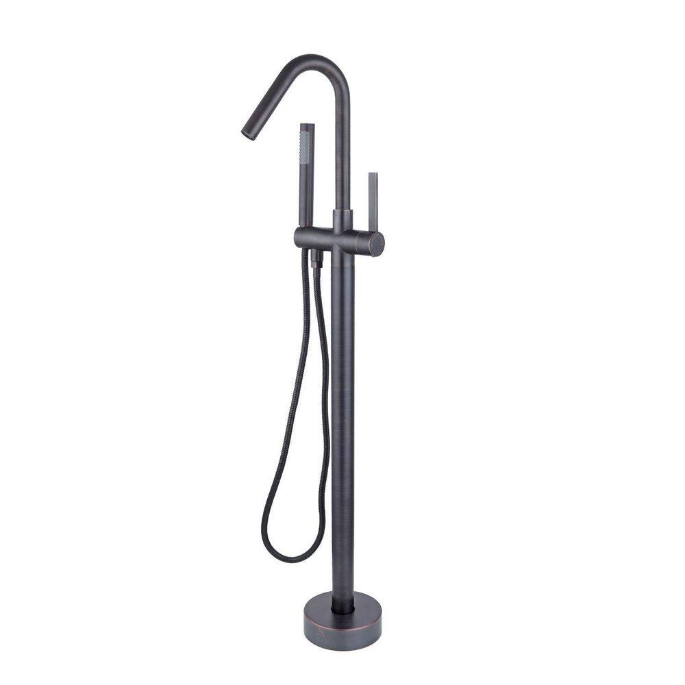 High Arch Single-Handle Freestanding Tub Faucet Bathtub Filter with Handheld Shower in Venetian Bronze price history on PriceWatchPro