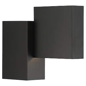 Madrid Contemporary 2-Light Matte Black Dimmable Wall Sconce