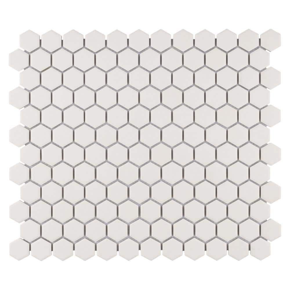 Gotham 1 in. Hex White 6 in. x 6 in. Porcelain Mosaic Take Home Tile Sample price history on PriceWatchPro