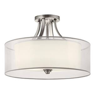 pewter flush mount light