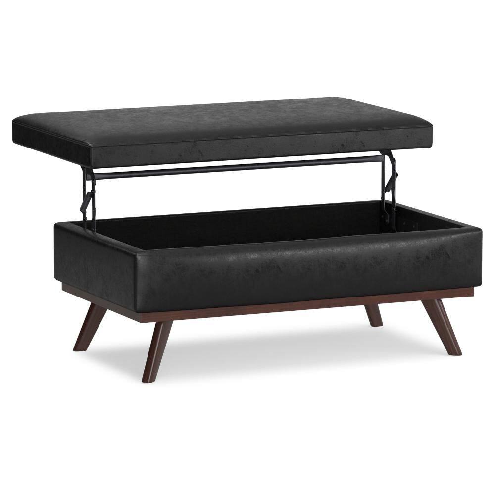 Faux Leather Rectangle Standard Extra Large Ottoman