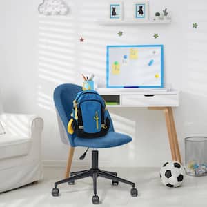DUDLEY Teens Fabric Padded Ergonomic Office Chair, Student Task Chair, Adjustable Swivel Desk Chair for Youth in Blue