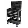 Husky 33 in. W 4-Drawer Mechanics Tool Utility Cart in Gloss Black ...