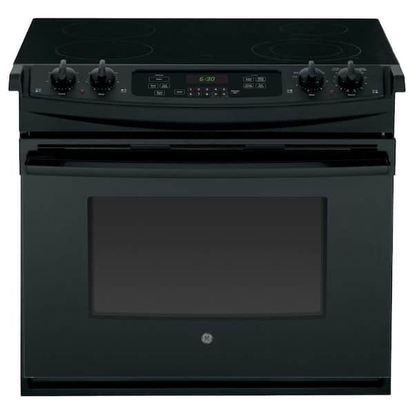 GE 4.4 cu. ft. Drop-In Electric Range with Self-Cleaning Oven in Black