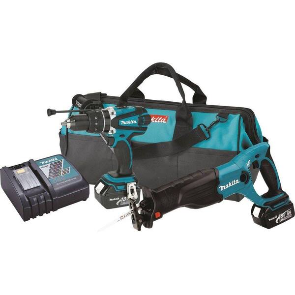 Makita 18-Volt LXT Lithium-Ion Cordless Combo Kit (2-Tool)