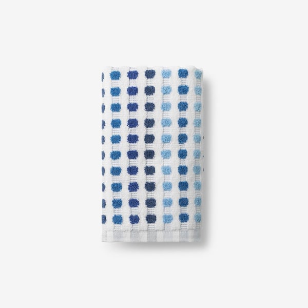 The Company Store Spectrum Blue Geometric Cotton Single Hand Towel