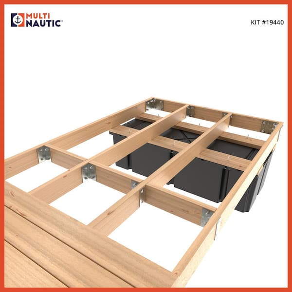5 ft. x 16 ft. High Freeboard Floating Dock Hardware Kit with 3 Foam Filled Floats