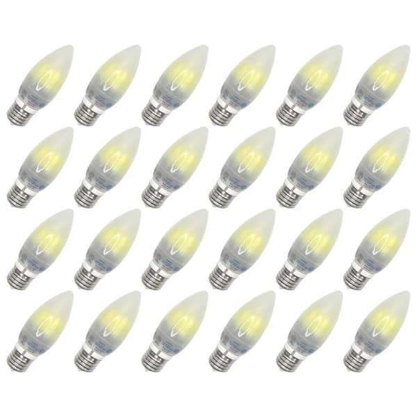 Viribright 22-Watt Equivalent B11 E26 Frosted LED Light Bulb - 24 Pack