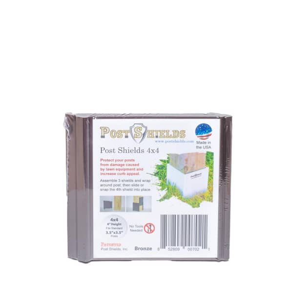 Post Shields 3.5 in. x 3.5 in. x 4 in. H Post Wrap in Bronze