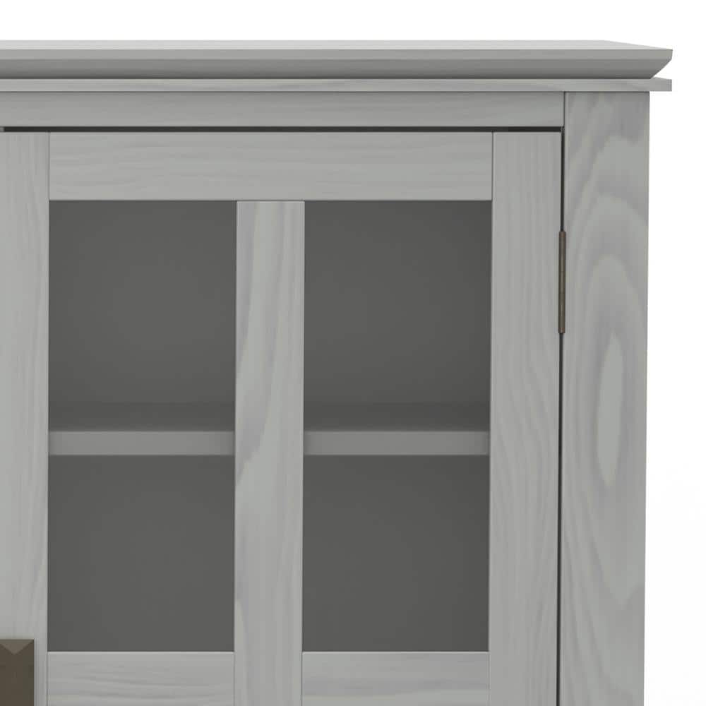 Artisan Fog Grey Solid Wood 53" Contemporary TV Media Stand