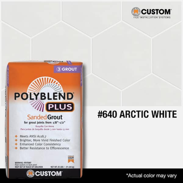 Polyblend Plus #640 Arctic White 25 lb. Sanded Grout