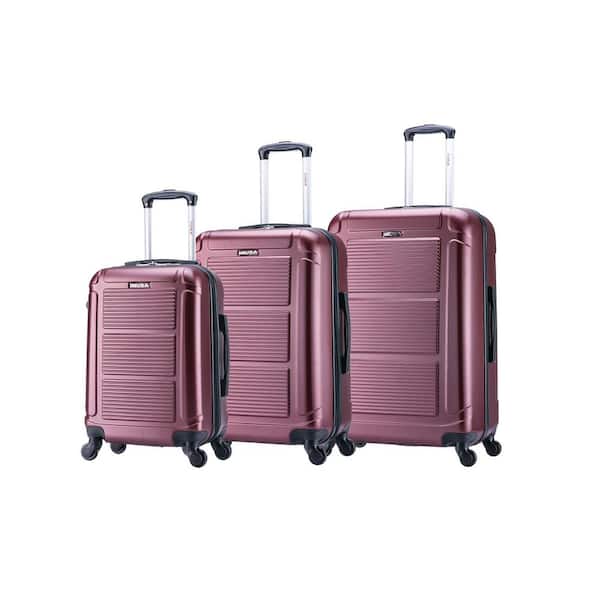 InUSA Pilot lightweight hardside spinner 3 piece Set 20, 24", 28" Wine