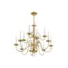 Williamsburgh 12 Light Polished Brass Chandelier