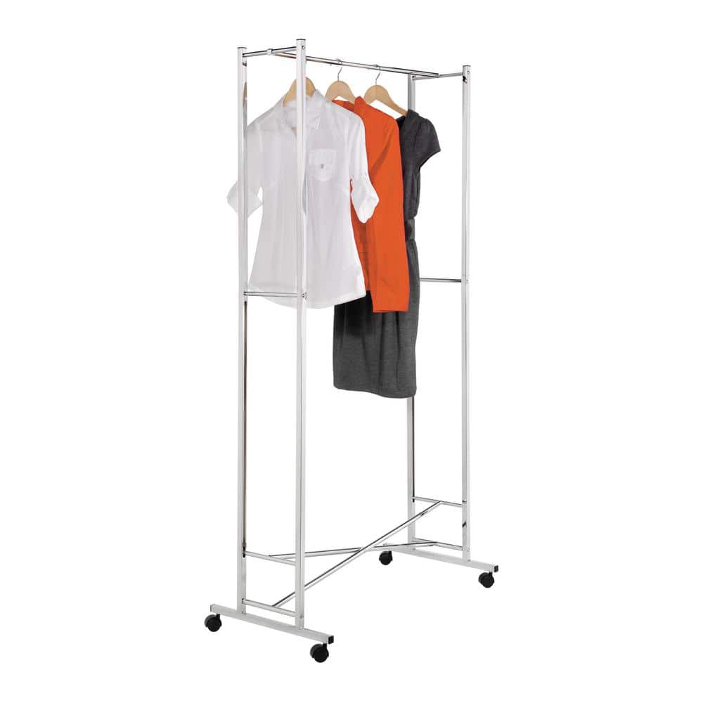 Chrome Steel Clothes Rack 35.4 in. W x 68.11 in. H