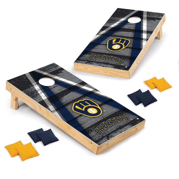 Wild Sports Milwaukee Brewers 24 in. W x 48 in. L Cornhole Bag Toss