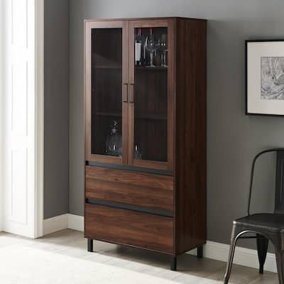 Walnut Office Storage Cabinets Home Furniture The Depot Walnut Office Storage Cabinets Home, Walnut Tall Cabinet