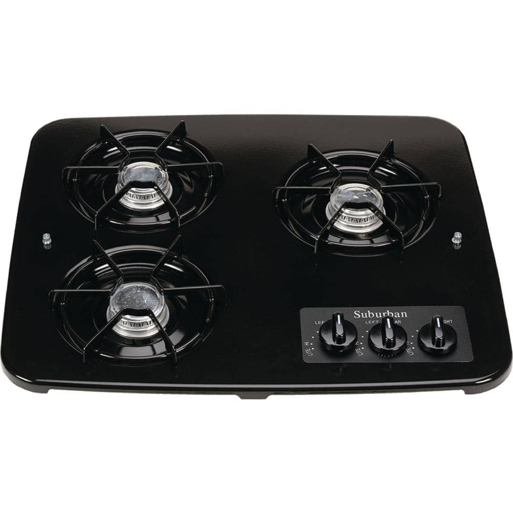 Suburban 2938AST 3-Burner Stainless Cooktop 