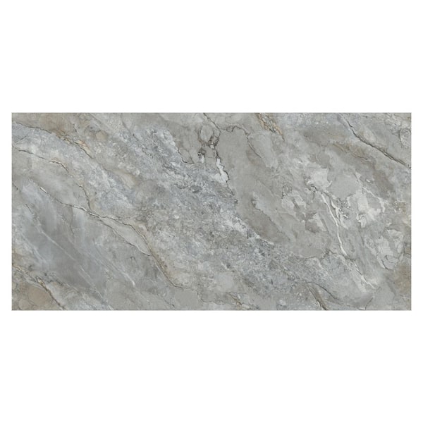 MSI Luigi De Maio 24 in. x 48 in. Polished Light Gray Porcelain