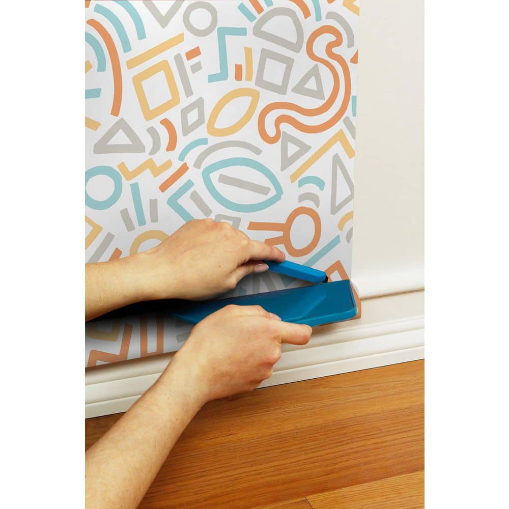 Vibrant Multicolor Abstract Doodle Peel and Stick Wallpaper