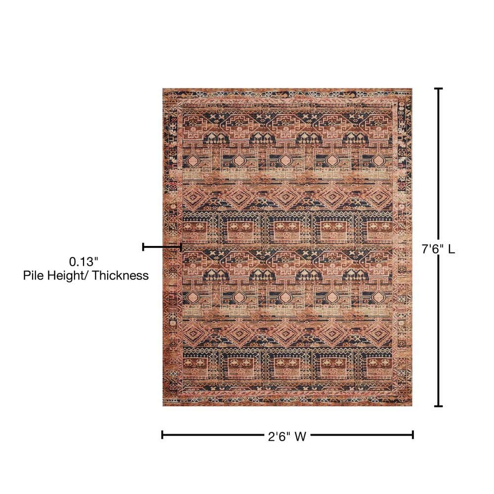 Layla Mocha and Blush Vintage Runner Rug