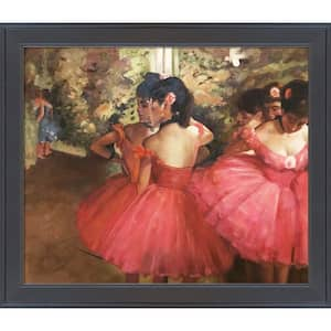 Dancers in Pink by Edgar Degas Gallery Black Framed People Oil Painting Art Print 24 in. x 28 in.