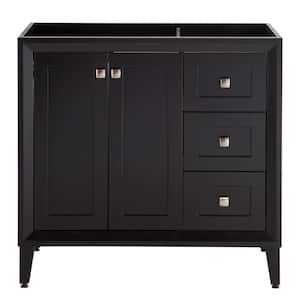 Austell 36 in. W x 22 in. D x 34 in. H Bath Vanity Cabinet without Top in Black