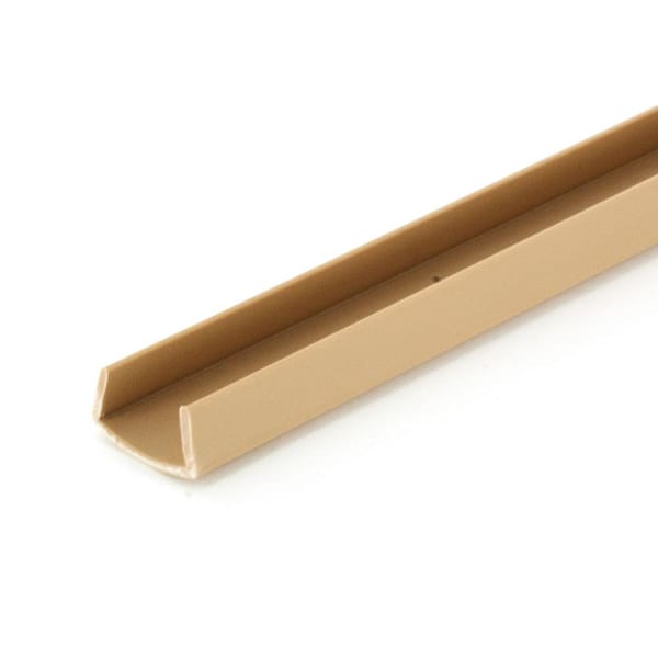 Outwater 5/16 in. D x 5/8 in. W x 72 in. L Beige Styrene Plastic U-Channel Moulding Fits 5/8 in. Board, (10-Pack)