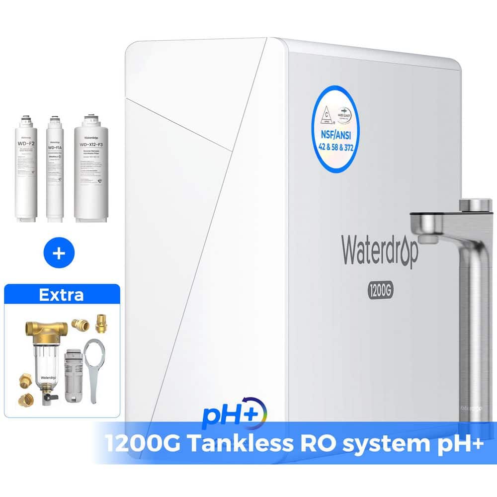 Integrated Water Treatment Solution: WD-X12 Tankless RO System,Whole House Spin Down Sediment Filter (20 GPM, BPA Free)