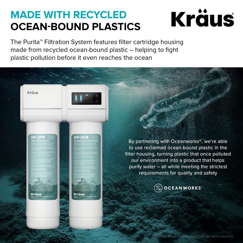Stainless Steel Under-Sink Filtration System with Single Handle Faucet