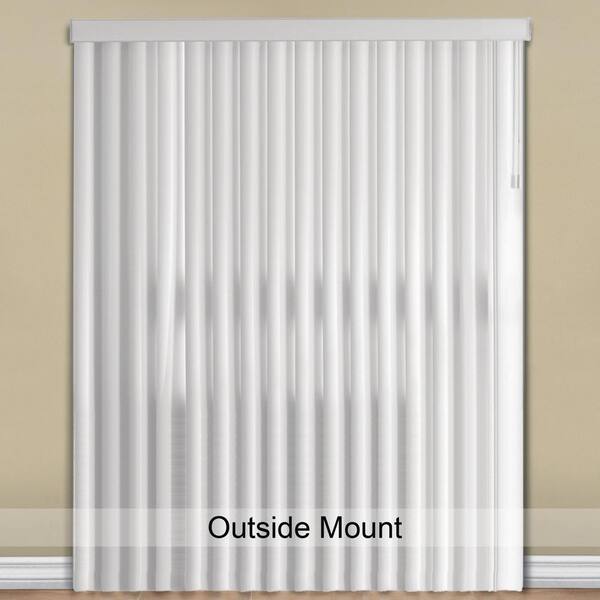 Vertical Blind Kit Sliding Door Light Filtering 78" W x 84" L White 