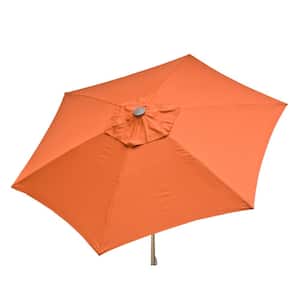 8.5 ft. Aluminum Manual Push-Up Tilt Patio Umbrella in Rust Polyester