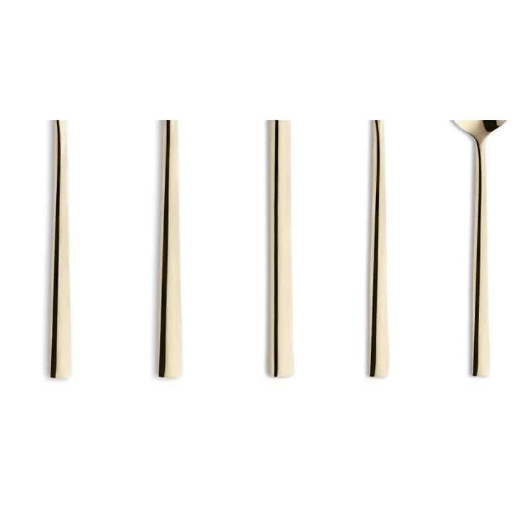 Dallas 20-Piece Stainless Steel Flatware Set in Champagne Finish